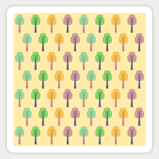 Colorful little trees Sticker